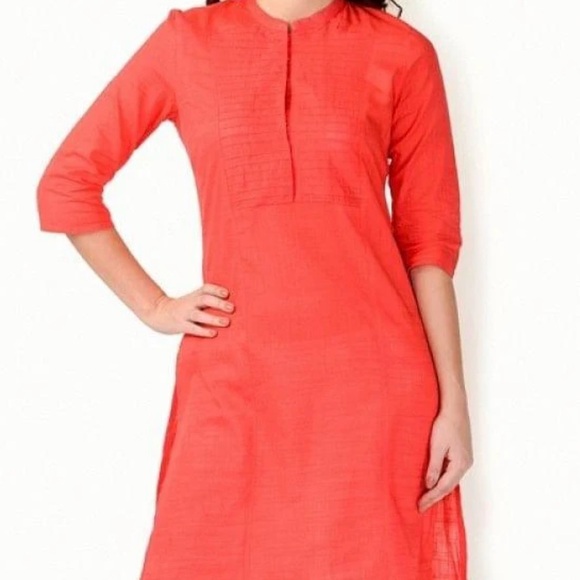 W FOR WOMEN PINK KURTA TUNIC PAKISTANI SIZE 6 CORAL - Picture 3 of 13